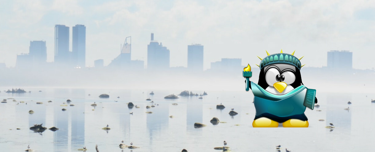 Tux Freiheit erleuchtet die Welt