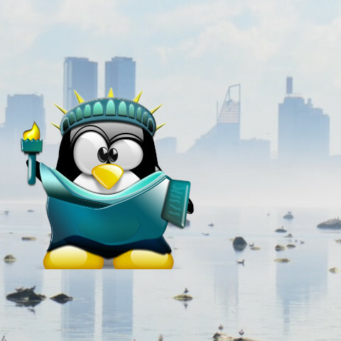 Tux Freiheit erleuchtet die Welt